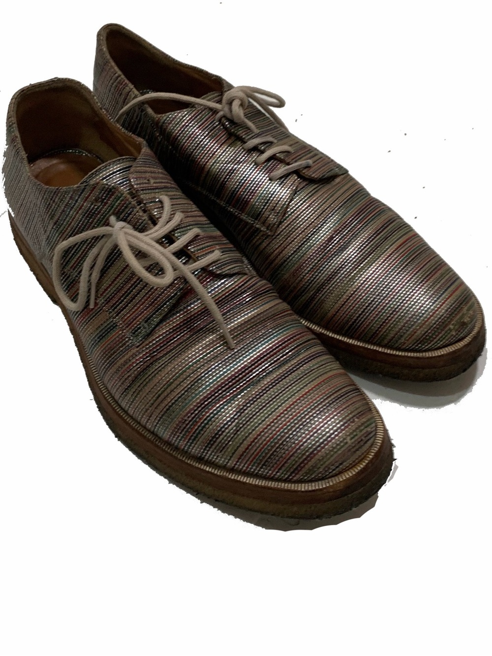 dries van noten Multicolor Striped Lace-Up Casual Shoes